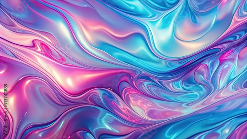 Holographic abstract liquid background in pink and blue tones, holographic, abstract, liquid, background, pastel, poster, pink