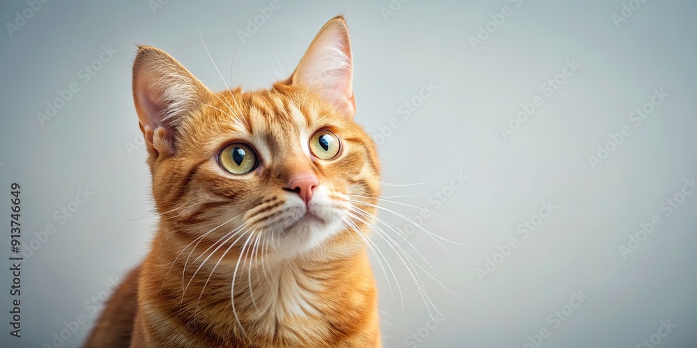 Wide-eyed orange cat staring curiously overhead , cat, orange, feline, eyes, wide-eyed, stare, curious, animal, domestic Wide-eyed orange cat staring curiously overhead , cat, orange, feline, eyes, wide-eyed, stare, curious, animal, domestic