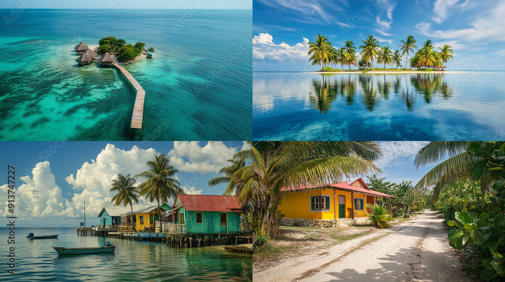 Obraz premium collage of island
