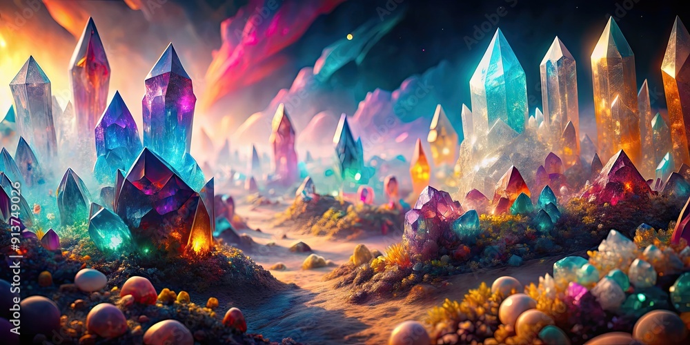 Surreal crystal landscape with vibrant colors and abstract wallpaper, surreal, crystal, landscape, vibrant, colors Surreal crystal landscape with vibrant colors and abstract wallpaper, surreal, crystal, landscape, vibrant, colors