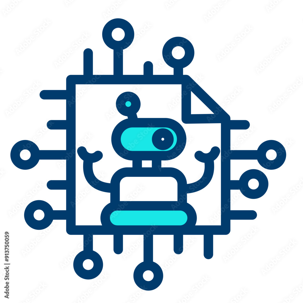 Obraz premium Robotic Processors Icon