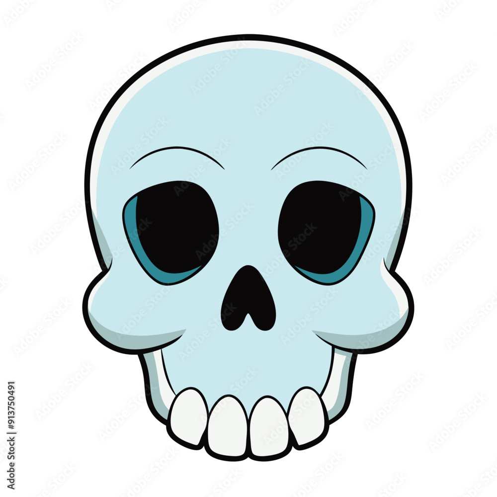 Modern Pop Art Skull Illustration for T-Shirts and Posters, Vibrant Skull Design for Halloween
