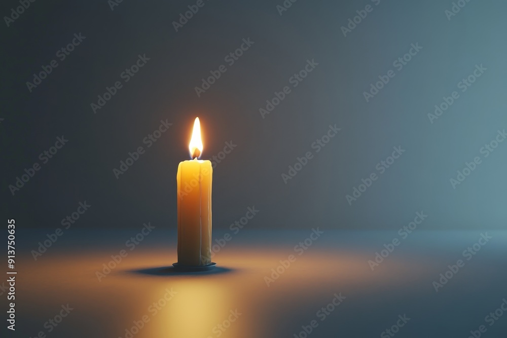 A minimalist image of a single candle burning on a plain background. High-resolution, detailed textures, crisp focus A minimalist image of a single candle burning on a plain background. High-resolution, detailed textures, crisp focus