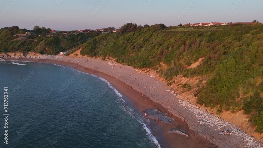 Lafitenia beach next to Donibane Lohizune (Saint Jean de Luz) at the Basque Country. Lafitenia beach next to Donibane Lohizune (Saint Jean de Luz) at the Basque Country.