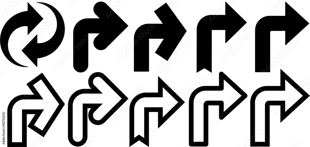 vector illustration of a stylized set of arrows in black color. top view, perfect for backgrounds, directions and more vector illustration of a stylized set of arrows in black color. top view, perfect for backgrounds, directions and more