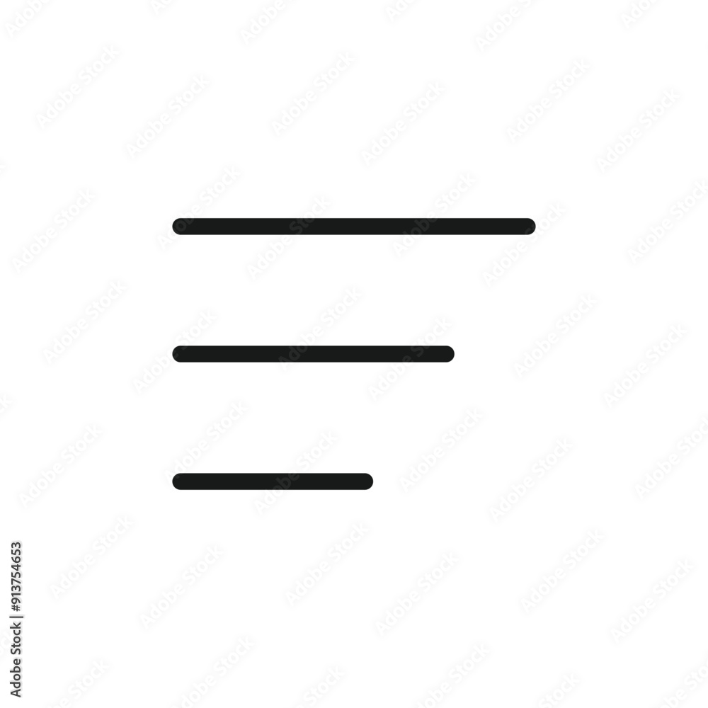 Sort by icon sign isolated on white. Vector illustration Sort by icon sign isolated on white. Vector illustration