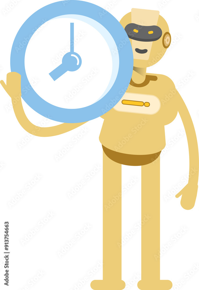 Robot Character Holding Clock
Robot Character Holding Clock