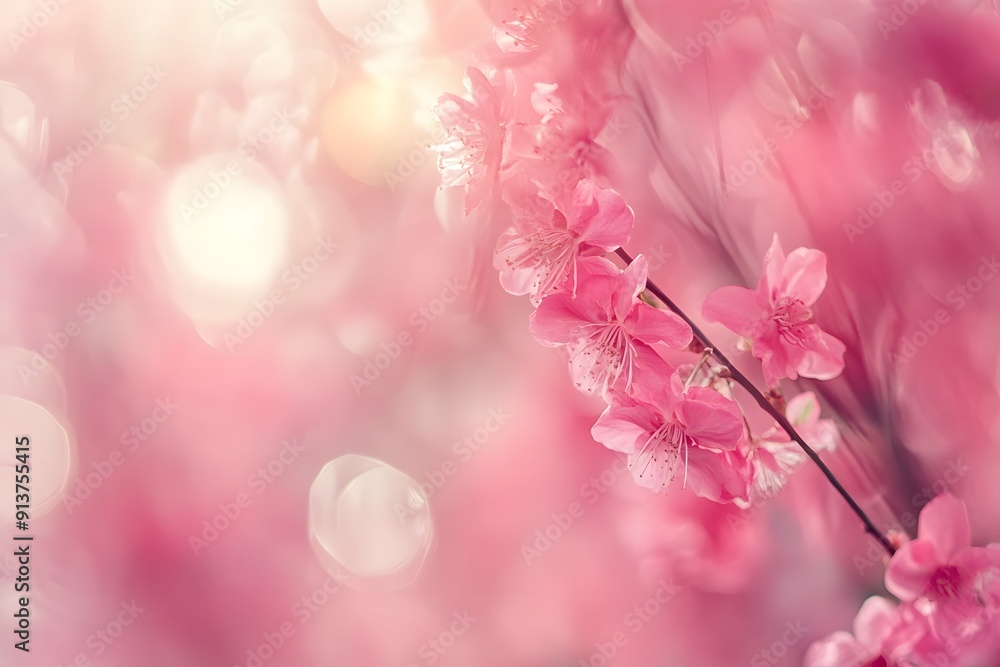 Blurred pink flowers background Blurred pink flowers background