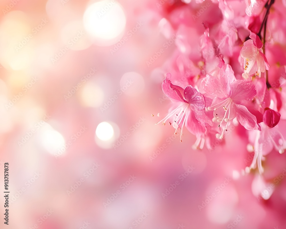Blurred pink flowers background Blurred pink flowers background