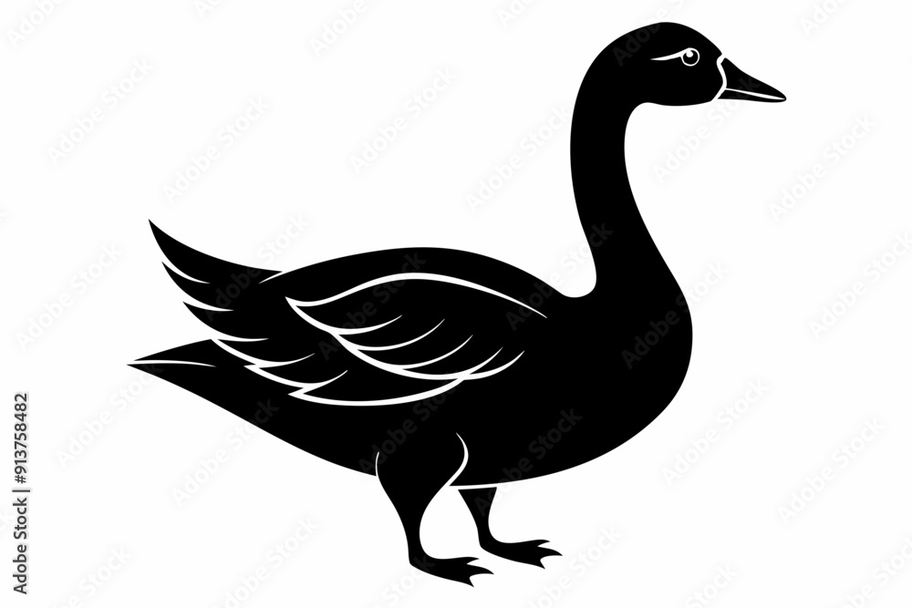 Duck and goose icon silhouette vector illustration
Duck and goose icon silhouette vector illustration