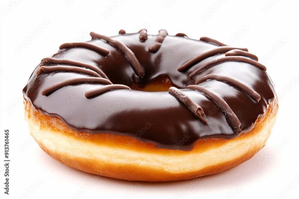 donut with chocolate donut with chocolate