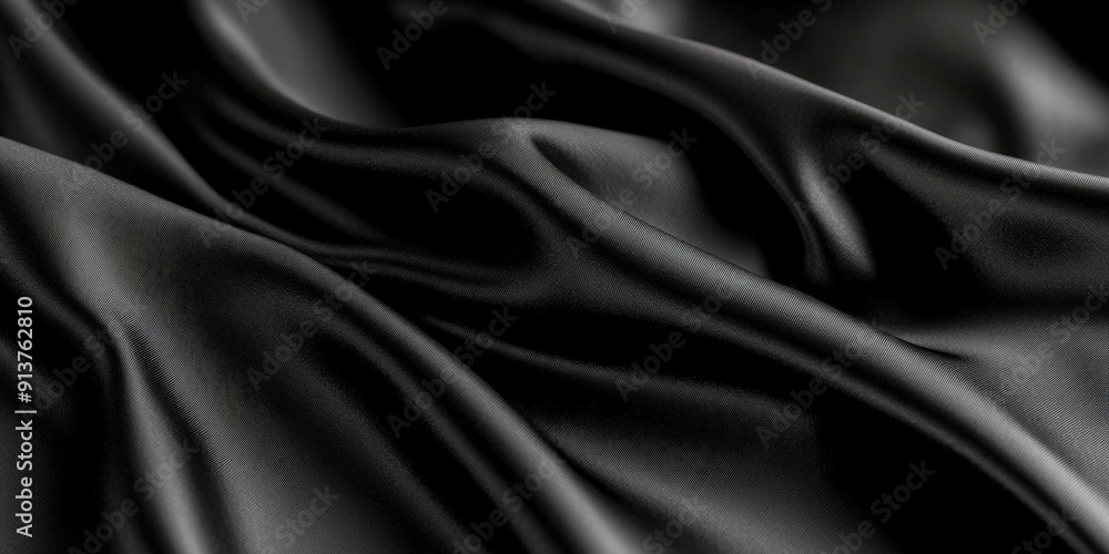 Black Satin Fabric Abstract Texture Black Satin Fabric Abstract Texture