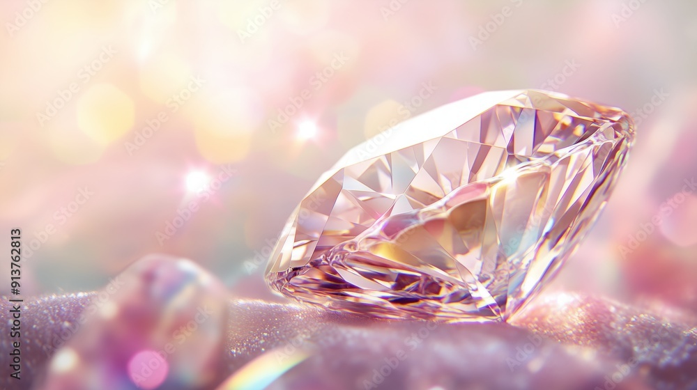 Elegant diamond with pastel sparkle
Elegant diamond with pastel sparkle