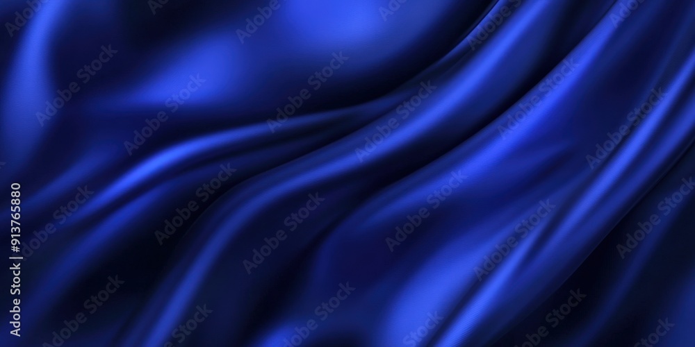 Obraz premium Abstract Blue Satin Drape