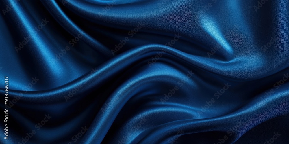 Obraz premium Abstract Blue Fabric Waves