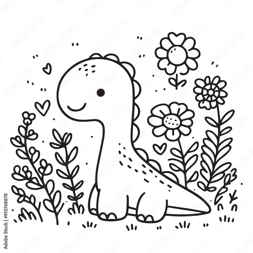 Obraz premium cartoon animal illustration for children's coloring book