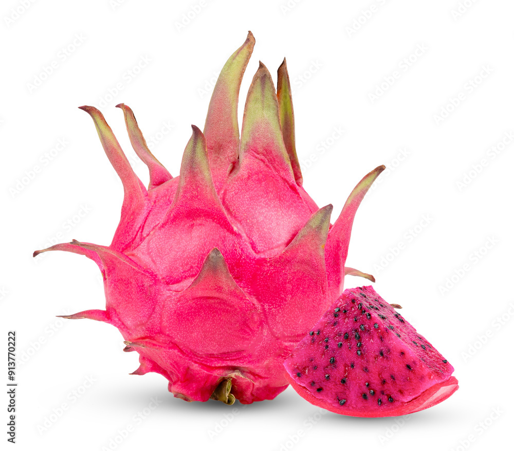 Dragon fruit, pitaya isolated on transparent png Dragon fruit, pitaya isolated on transparent png