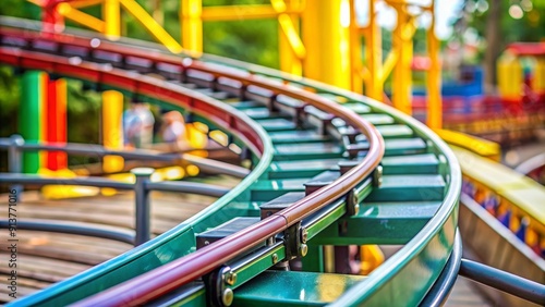 Wallpaper Mural Close-up of turning rail on an amusement park ride, amusement park, ride, turning rail, mechanism, fun Torontodigital.ca