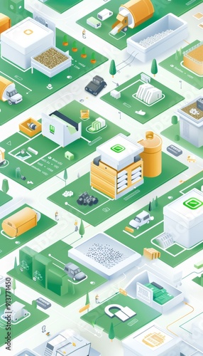 Modern Waste Sorting App Concept with Features for Waste Category Identification and Local Recycling Centers