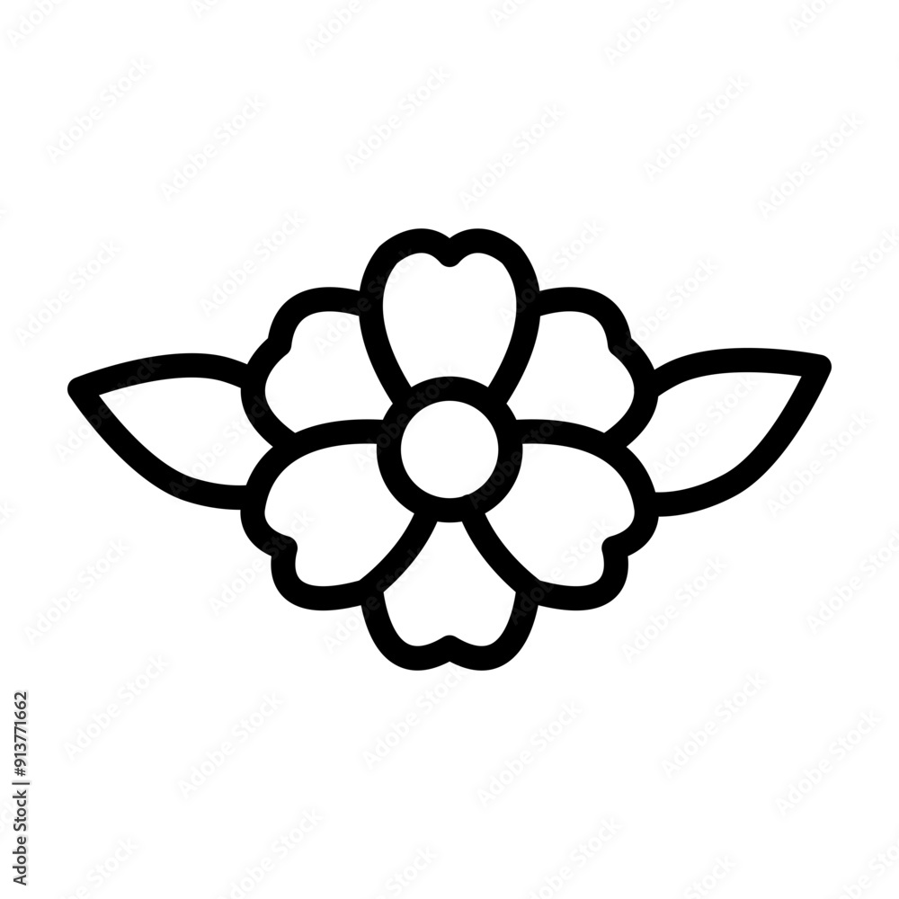 Amaryllis Vector Line Icon Design Amaryllis Vector Line Icon Design