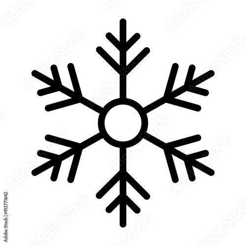 Frosty Fern Vector Line Icon Design