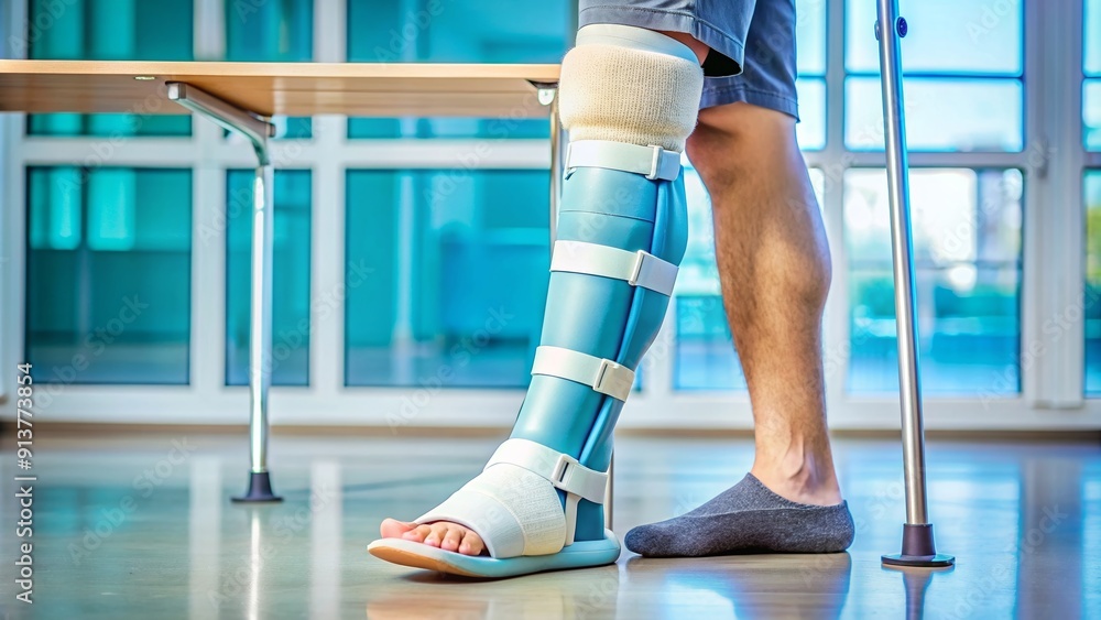 Splinter Injury Leg Leg with a splint for medical treatment , leg, splint, medical, injury ...