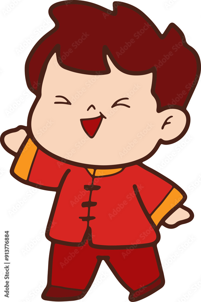 Illustration, Chinese elements, cute cartoon, Chinese New Year, Illustration 2025 Illustration, Chinese elements, cute cartoon, Chinese New Year, Illustration 2025