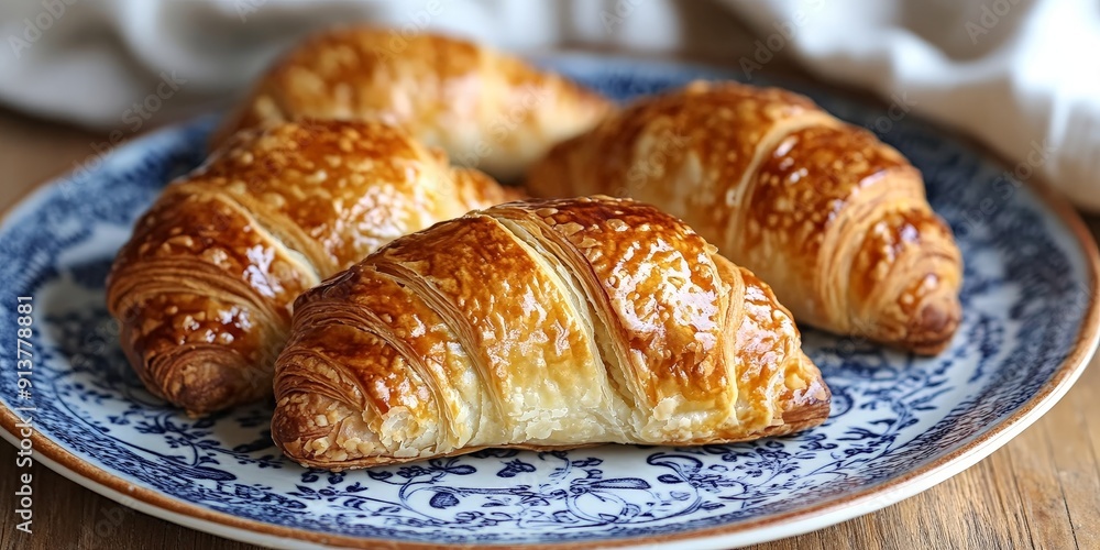 Golden Brown Pastry with Intricate Layers Golden Brown Pastry with Intricate Layers