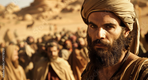 old man with a long beard and turban,  photo