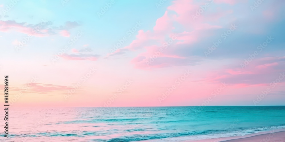 Obraz premium Pastel Sunset over the Ocean