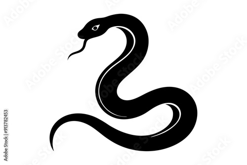Wallpaper Mural 
snake icon, snake vector silhouette, Curved snake animal design
 Torontodigital.ca