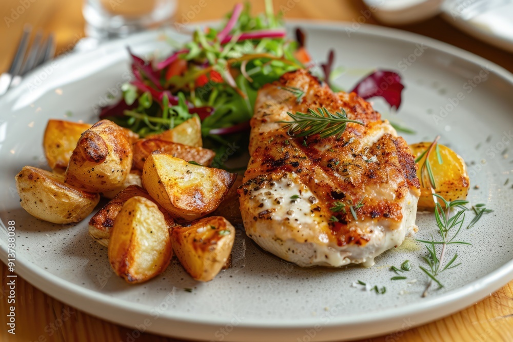 grilled chicken with baked potatoes grilled chicken with baked potatoes