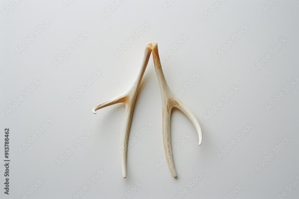 A minimalist image featuring a single wishbone centered on a clean, white background, with sharp focus and simple lines to highlight its shape and form, drawing inspiration from contemporary product A minimalist image featuring a single wishbone centered on a clean, white background, with sharp focus and simple lines to highlight its shape and form, drawing inspiration from contemporary product