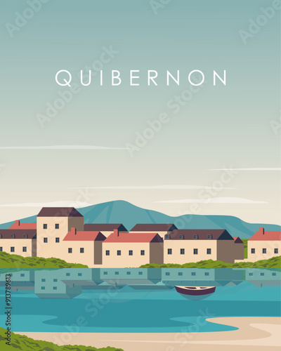 Quiberon travel poster
