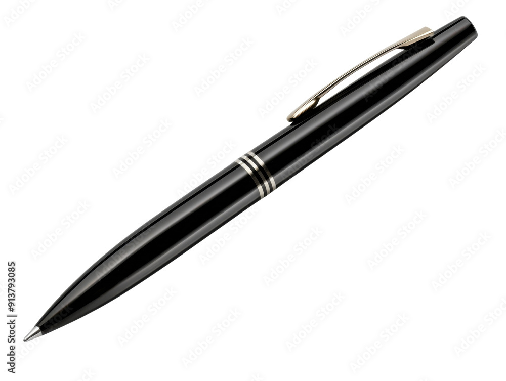 A sleek black pen with a metallic accent, perfect for writing, gifting, or desk decoration in professional settings. A sleek black pen with a metallic accent, perfect for writing, gifting, or desk decoration in professional settings.