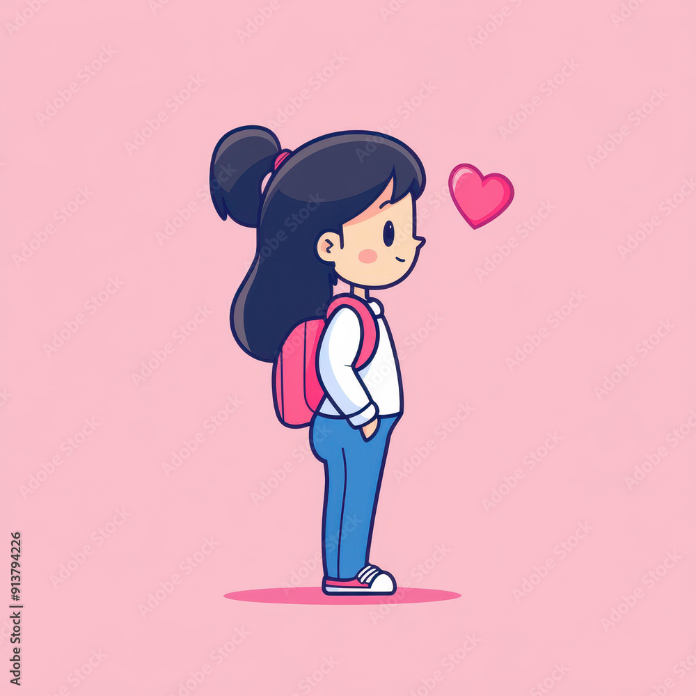 A cute and minimalist cartoon that beautifully captures the essence of love through fashionable characters and unique designs. A cute and minimalist cartoon that beautifully captures the essence of love through fashionable characters and unique designs.