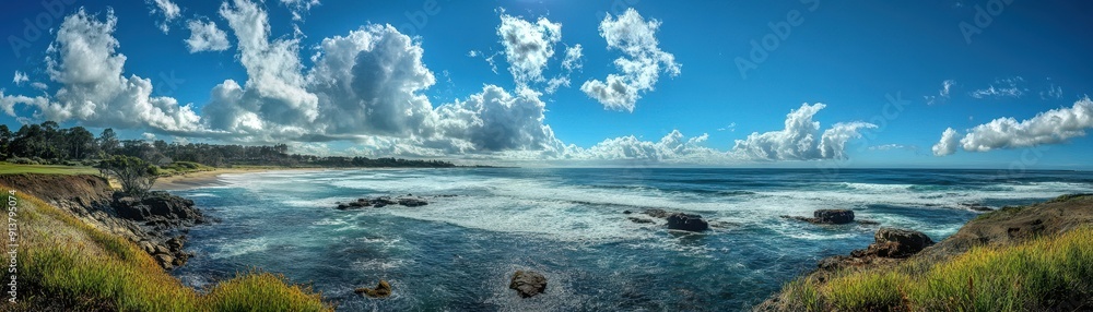 Scenic ocean and sky view Scenic ocean and sky view