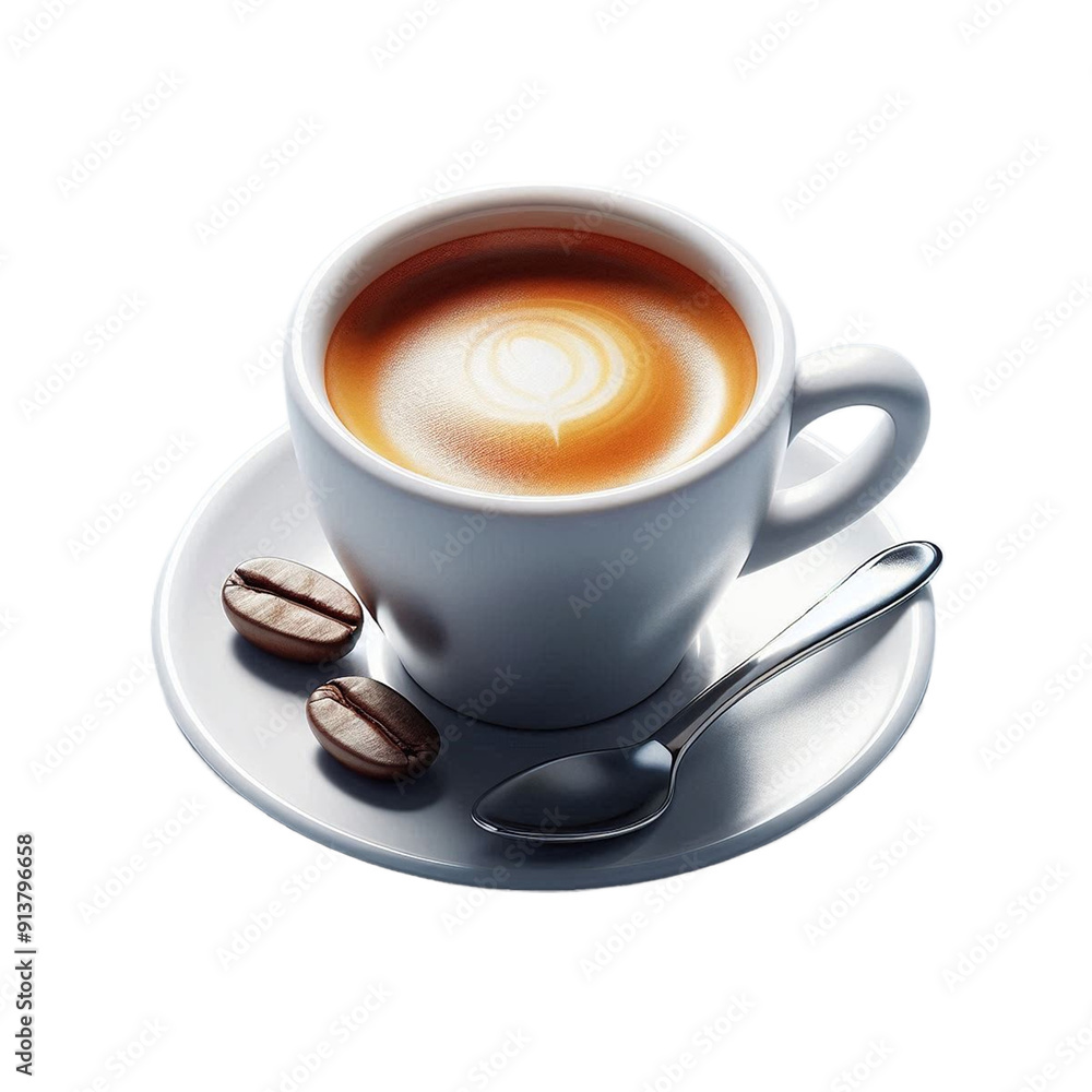A Cup of Espresso Isolated in Transparent Background A Cup of Espresso Isolated in Transparent Background