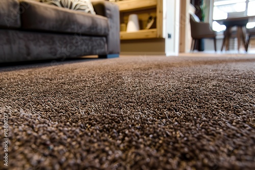 Brown Carpet. Dark Brown Rug for Quality Interior Floor Covering