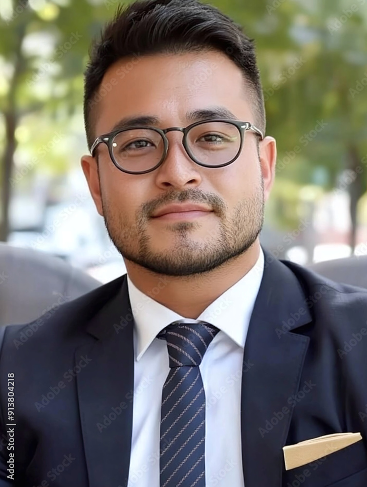 Asian hunky plump mature male, thick eyebrows, cute man in suit and tie, glasses, round face with short beard. Asian hunky plump mature male, thick eyebrows, cute man in suit and tie, glasses, round face with short beard.