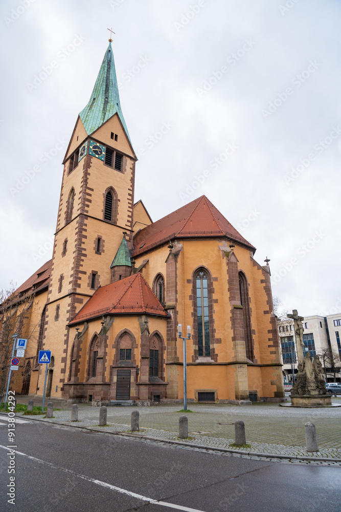 Ev. Leonhardskirche, Evangelical church in Stuttgart, Baden-Württemberg Ev. Leonhardskirche, Evangelical church in Stuttgart, Baden-Württemberg