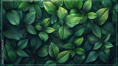 Wallpaper Mural Lush Green Leaves Filling the Frame During a Bright Sunny Day in Nature Torontodigital.ca