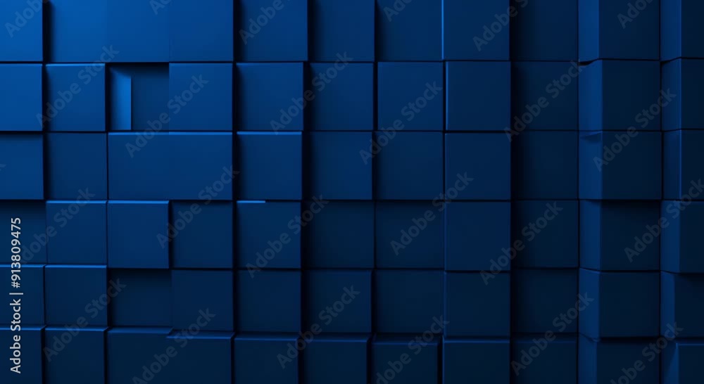 Abstract Blue Cube Pattern Background Abstract Blue Cube Pattern Background