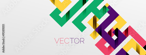 Color bend lines with shadow texture effect. Vector Illustration For Wallpaper, Banner, Background, Card, Book Illustration, landing page