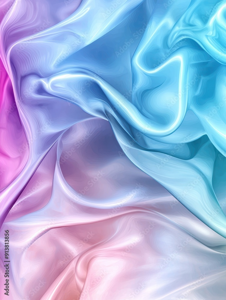 Obraz premium abstract fluid art background with swirling pink and blue colors