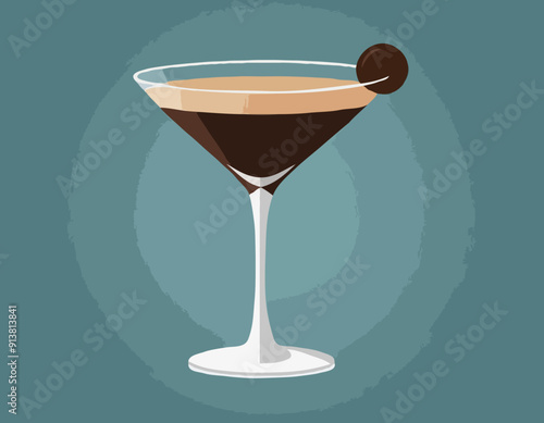 Espresso Martini cocktail Illustration