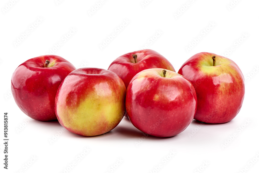 Red prince apples, isolated on white background. Red prince apples, isolated on white background.