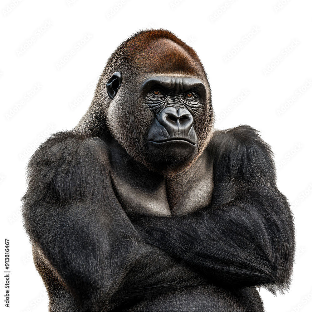Obraz premium Gorilla isolated on white background