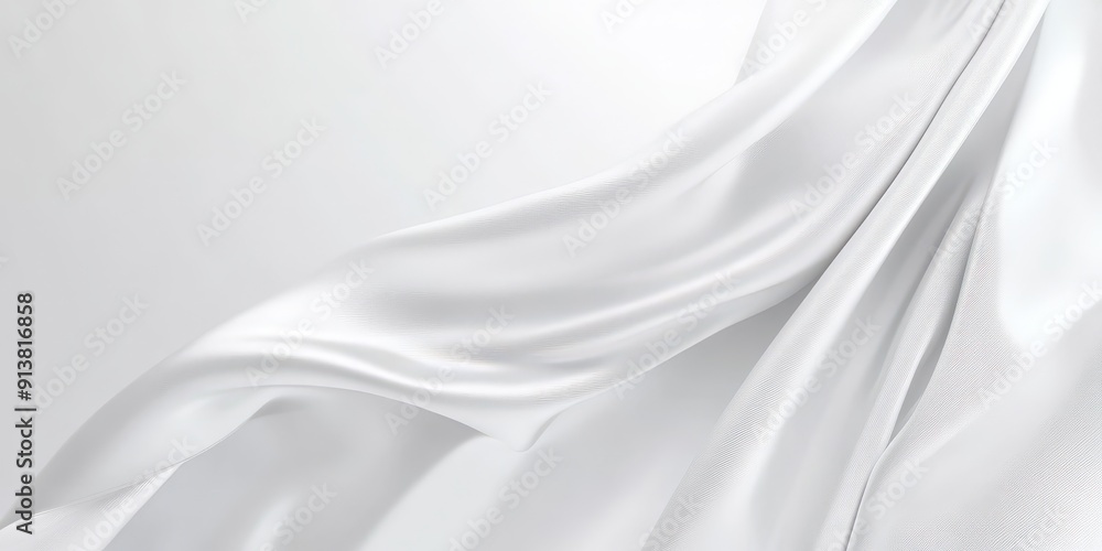 Obraz premium Abstract White Fabric Drape