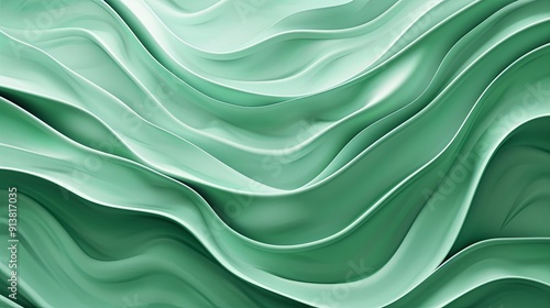 Green wave abstract background, wave pattern, Minimal Texture background